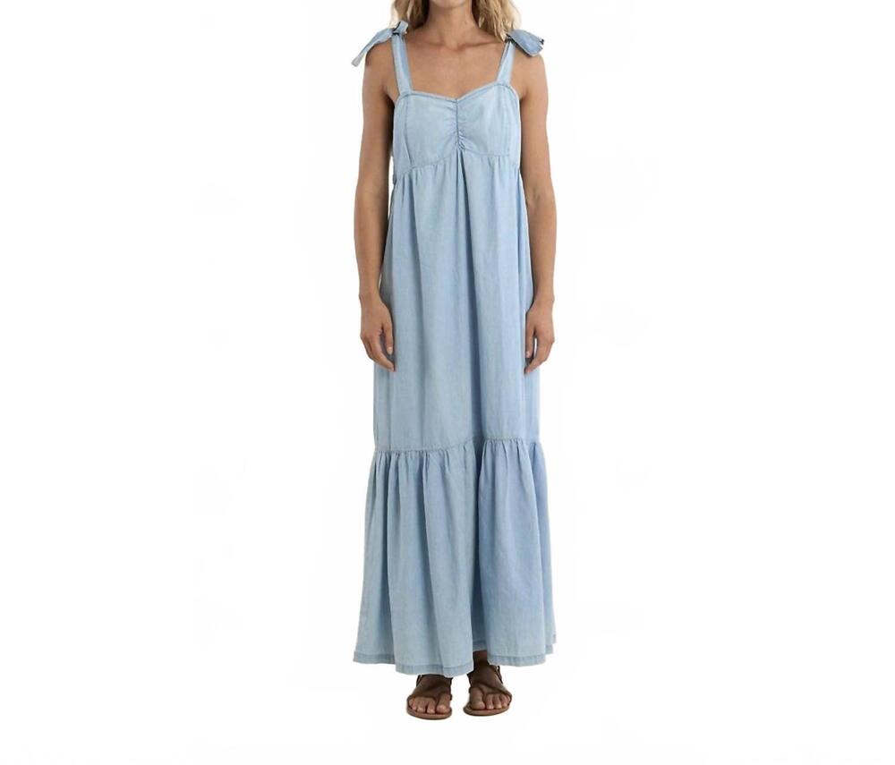 NEW MOLLY BRACKEN women's light denim camisole dress in blue